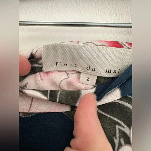 Fleur Du Mal Floral Blue and Pink Pants. - Picture 3 of 7